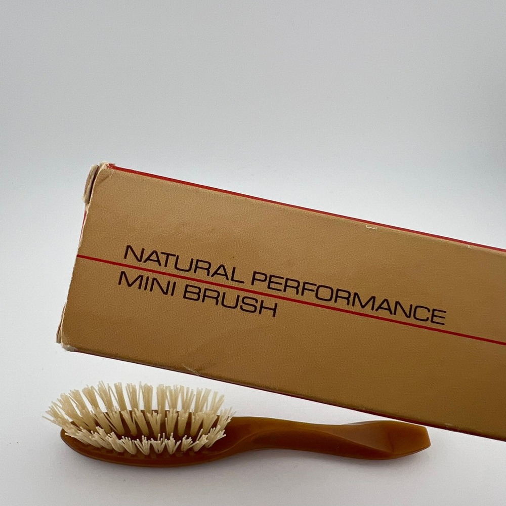 Vintage 1982 Avon Natural Performance Mini Brush With Box Travel Hair Brush - Picture 5 of 7